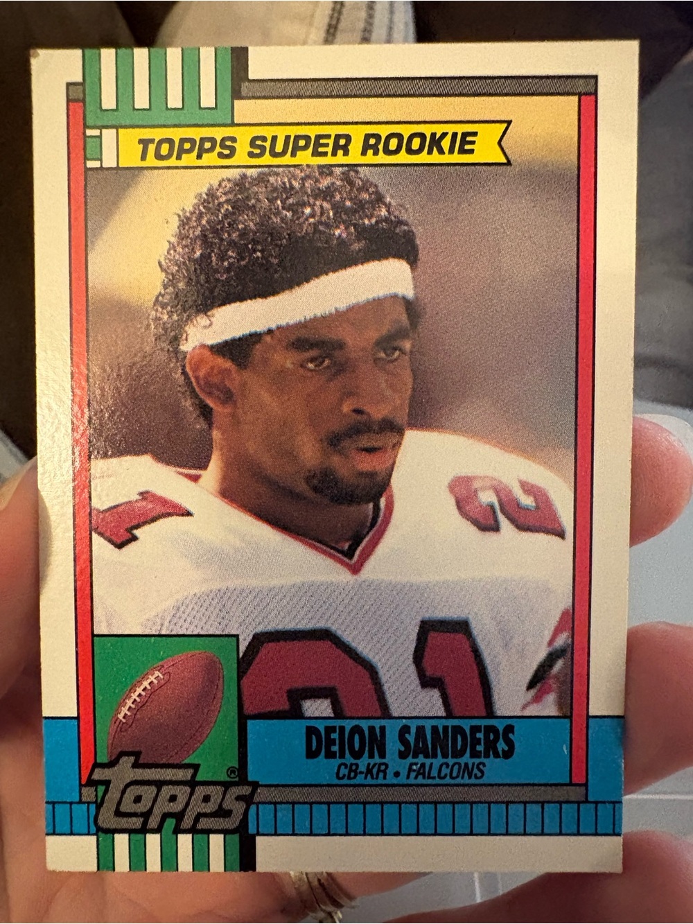 Topps Deion Sanders Super Rookie Football Card